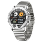SANDA 3371 Men Sports Watch With Temperature Sensor 5ATM Waterproof 3 Time Zone Digital Watch