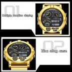 SANDA 3371 Men Sports Watch With Temperature Sensor 5ATM Waterproof 3 Time Zone Digital Watch — view 20
