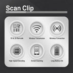 Back Clip 2D Barcode Scanner Wireless Bluetooth QR Code Reader — view 5