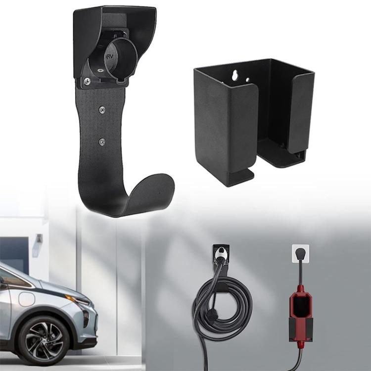 For J1772 US Standard EV Charger Holder and Control Box Bracket Set Holster and Cable Organizer
