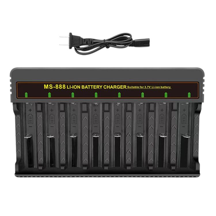 MS-888 8-Slot 3.7V-4.2V Multifunctional Lithium Battery Charger With Indicator Light