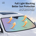 Car Windshield Laser-Etched Thickened Foldable Sunshade