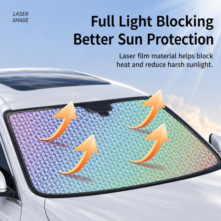 Car Windshield Laser-Etched Thickened Foldable Sunshade