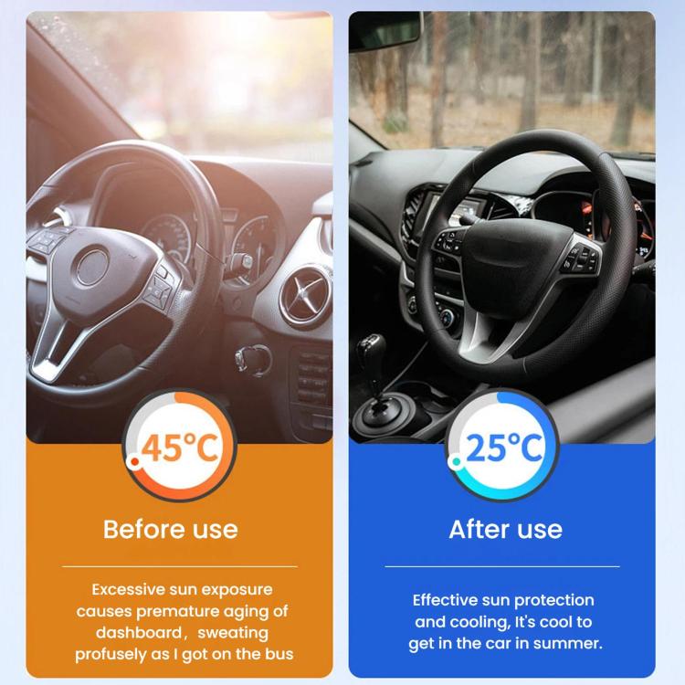 Car Windshield Laser-Etched Thickened Foldable Sunshade