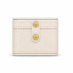 Mini Travel Ring Box PU Leather Small Jewelry Organizer Case with Snap Button — view 9