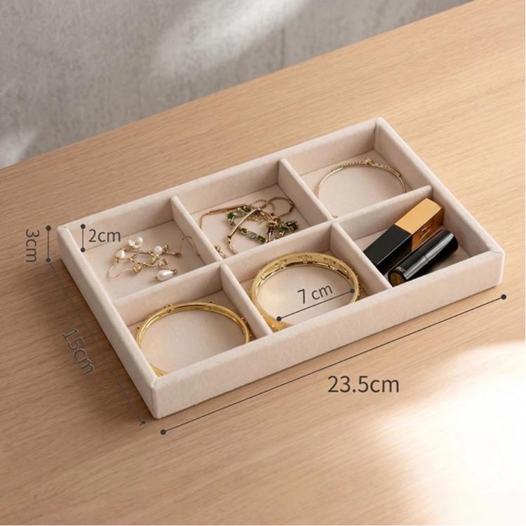 Velvet Jewelry Tray Drawer Organizer Modular Jewelry Storage Insert — Necklace Tray