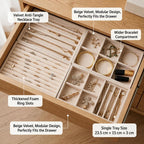 Velvet Jewelry Tray Drawer Organizer Modular Jewelry Storage Insert — view 7
