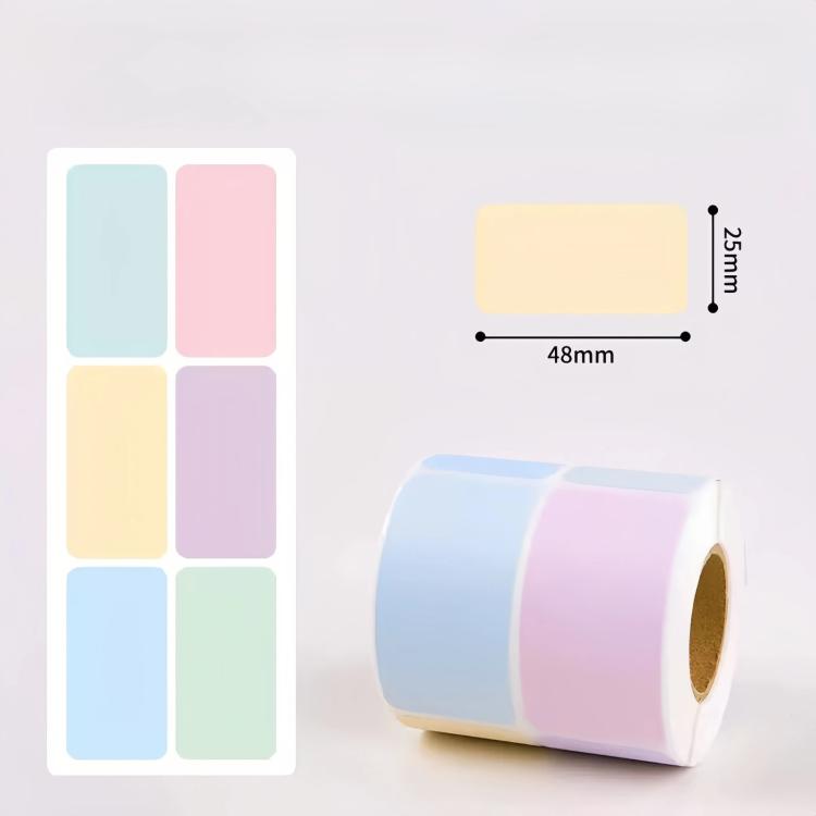 Coding Label Sticker Writable Waterproof Rectangle Sticky Labels — 500 Labels/Roll Light Color