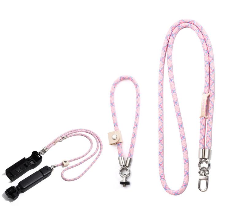 Cwatcun D232 Camera Lanyard 2 In 1 Crossbody Neck Strap Adjustable Wrist Rope With 1/4 Screw Quick Release Clasp
