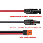 MC4 to XT60if Pure Copper Portable Energy Storage Battery Charging Cable