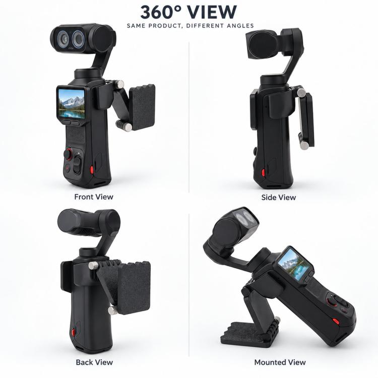 For Insta360 Luna Pro / Ultra Wrap-around Magnetic Mount Holder Adjustable Angle Foldable Hands Free Bracket