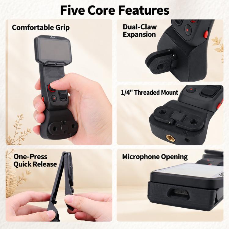 For Insta360 Luna Pro/Ultra Screen Module Quick Release Handle Extension Mount