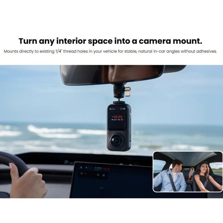 For Insta360 X6 / X5 / Ace Pro 2 / GO Ultra Original 1/4 Inch In-Car Mount Adapter