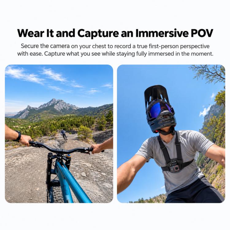 For Insta360 X6 / X5 / Ace Pro 2 / GO Ultra Original Chest Mount 2.0