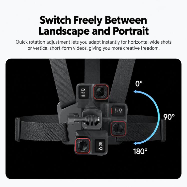 For Insta360 X6 / X5 / Ace Pro 2 / GO Ultra Original Chest Mount 2.0