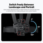 For Insta360 X6 / X5 / Ace Pro 2 / GO Ultra Original Chest Mount 2.0