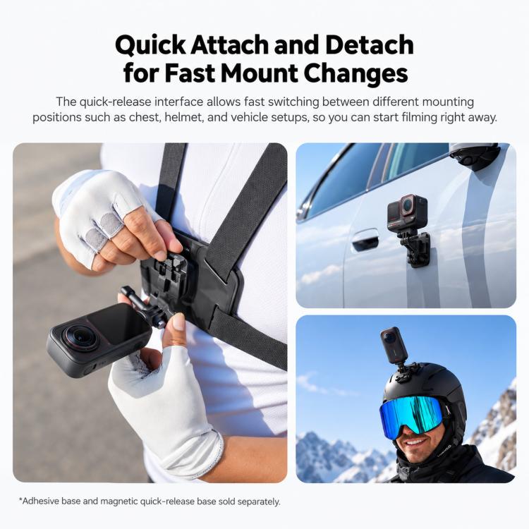 For Insta360 X6 / X5 / Ace Pro 2 / GO Ultra Original Chest Mount 2.0