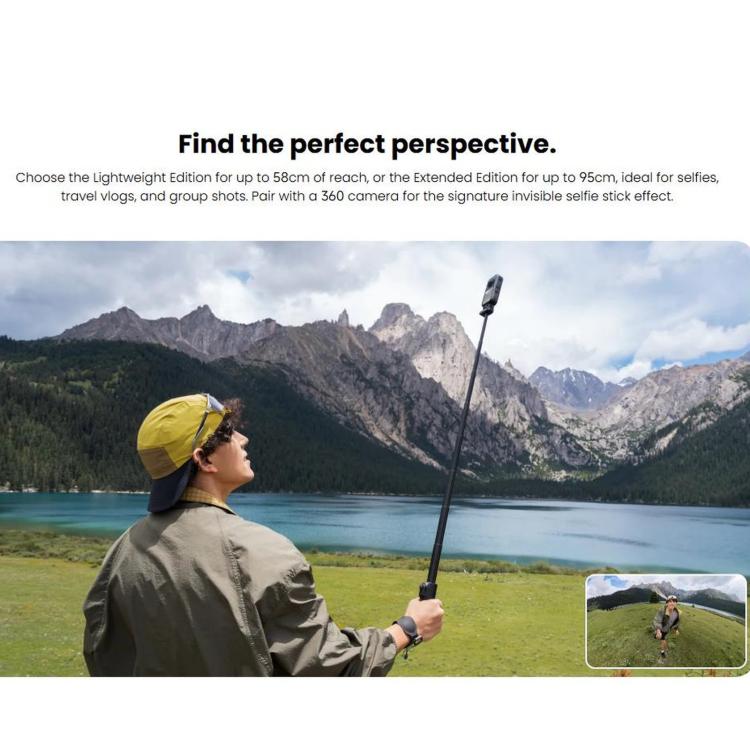 For Insta360 X6 Original Foldable Selfie Stick Remote Kit — view 12