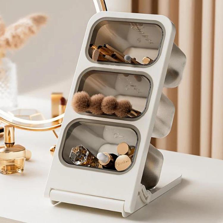 3-Tier Slant Insert Capsule Coffee Storage Box Desktop Organizer For Tea Bags And Snacks — Small