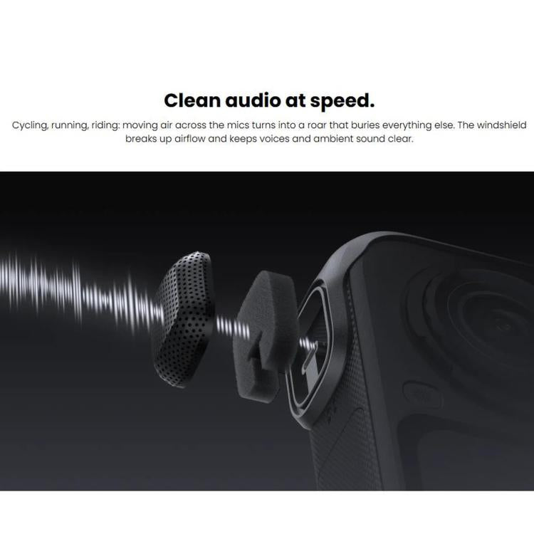 For Insta360 X6 Original Mic Windshield