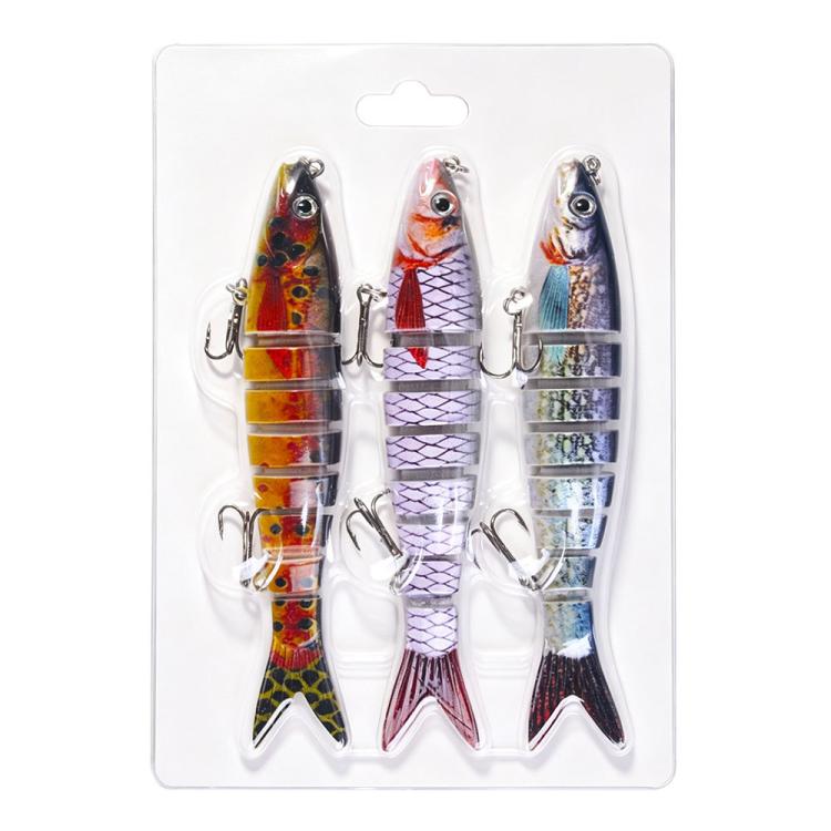 3 PCS/Set HENGJIA JM0633B Jointed Swimbaits Slow Sinking Multi Segmented Fishing Lures — 2