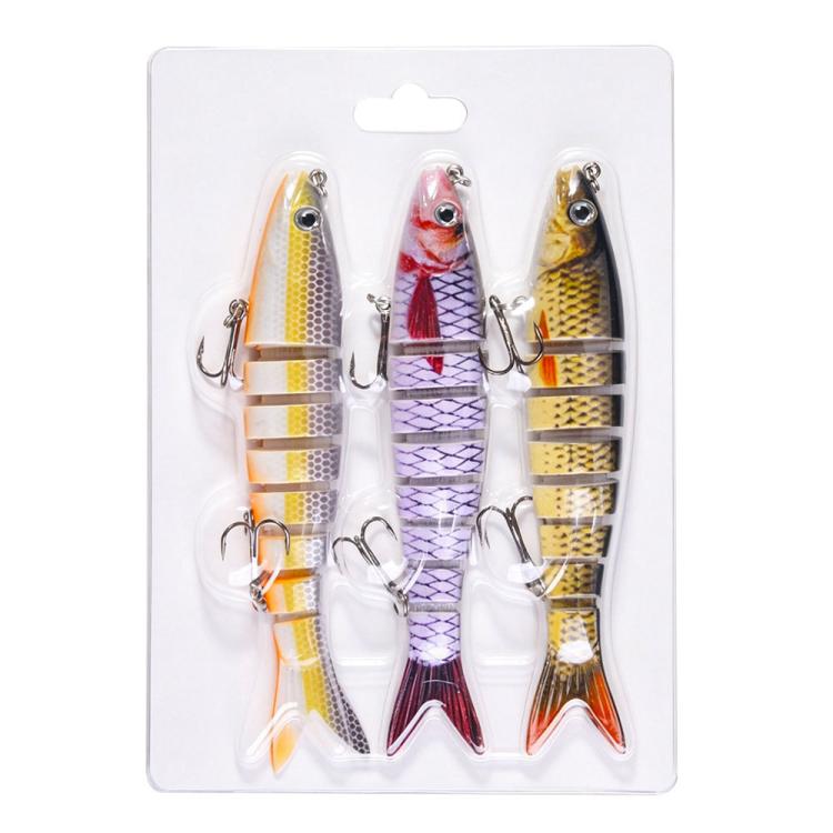 3 PCS/Set HENGJIA JM0633B Jointed Swimbaits Slow Sinking Multi Segmented Fishing Lures — 4