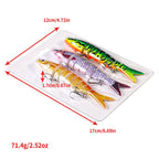 3 PCS/Set HENGJIA JM0633B Jointed Swimbaits Slow Sinking Multi Segmented Fishing Lures — view 8