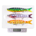 3 PCS/Set HENGJIA JM0633B Jointed Swimbaits Slow Sinking Multi Segmented Fishing Lures — view 9