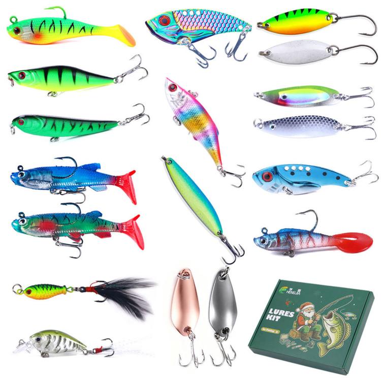 18 PCS/Box HENGJIA Fishing Lures Kit Multi-Type Hard Soft Baits Tackle Box Set — view 6