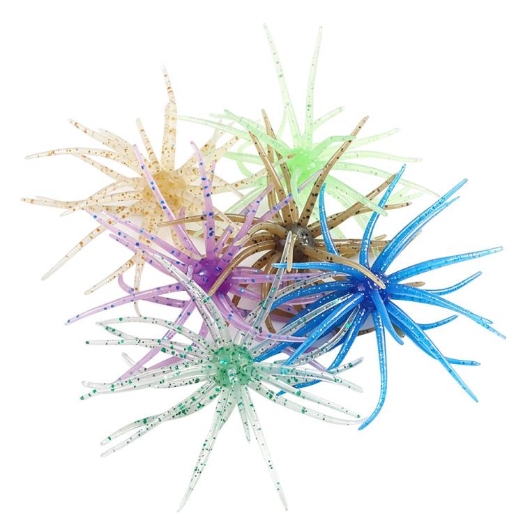 6 PCS/Pack HENGJIA Floating Sea Urchin Soft Fishing Lures Elastic TPR Bug Baits