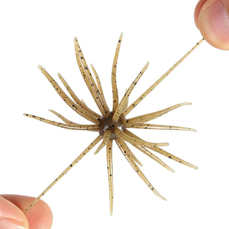 6 PCS/Pack HENGJIA Floating Sea Urchin Soft Fishing Lures Elastic TPR Bug Baits — view 5