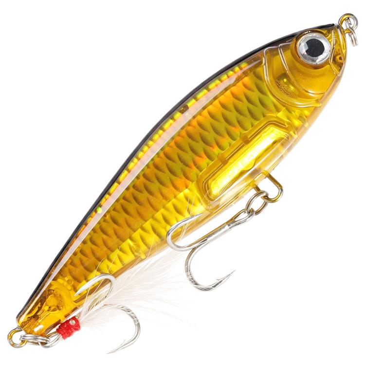 HENGJIA PE049 Sinking Pencil Fishing Lures Long Casting Hard Artificial Baits With Feather Treble Hooks — No.2
