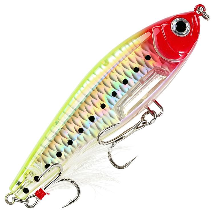 HENGJIA PE049 Sinking Pencil Fishing Lures Long Casting Hard Artificial Baits With Feather Treble Hooks — No.4