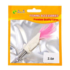 HENGJIA JI078 Bucktail Jig Buckskin Fishing Lures Feather Jig Heads Single Hook Baits — view 7