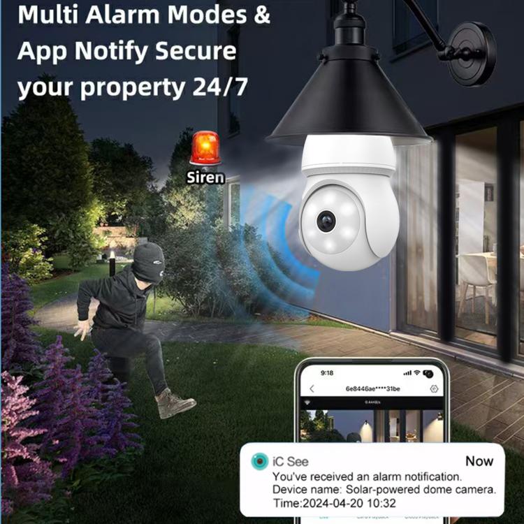 E27 Bulb Socket Waterproof Security Camera Night Vision HD Wifi Surveillance Cam