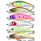 HENGJIA MI180 Micro Sinking Minnow Fishing Lures Slow Sinking Hard Baits — No. 5