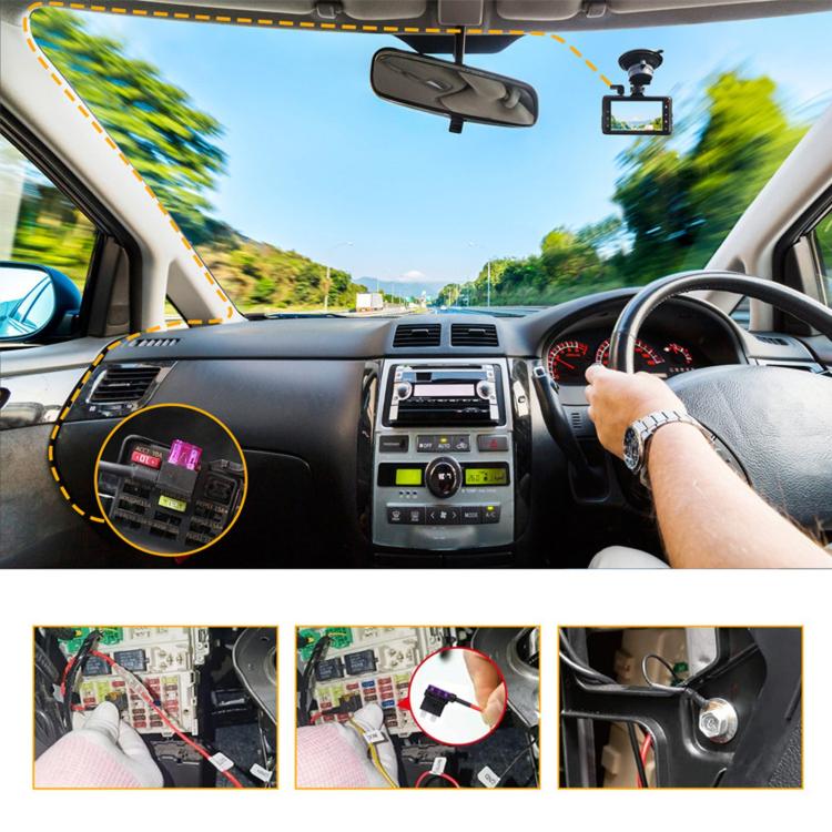 Digital Display Type-C 12V/24V to 5V 3A 3-Wire Adjustable Hardwire Kit for Car Chargers