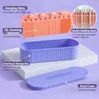 4 In 1 Makeup Brush Cleaner Box With Drying Rack & Dustproof Lid — view 5