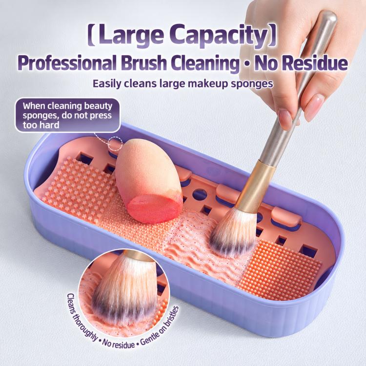 4 In 1 Makeup Brush Cleaner Box With Drying Rack & Dustproof Lid — view 6