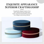 Oval Velvet Jewelry Organizer Box Portable Small Travel Mini Case — view 8