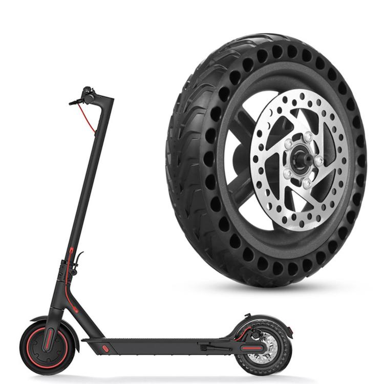 For Xiaomi M365 External Honeycomb Solid Tire Rear Drive Wheel Hub With 110mm Brake Disc