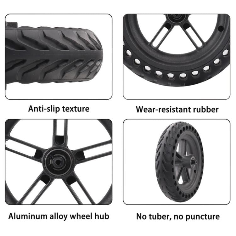 For Xiaomi M365 External Honeycomb Solid Tire Rear Drive Wheel Hub With 110mm Brake Disc