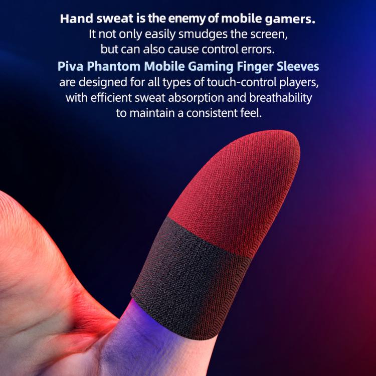 PIVA 10 PCS/Pack Mobile Gaming Finger Sleeves High Sensitivity Sweatproof Touchscreen Thumb Sleeve