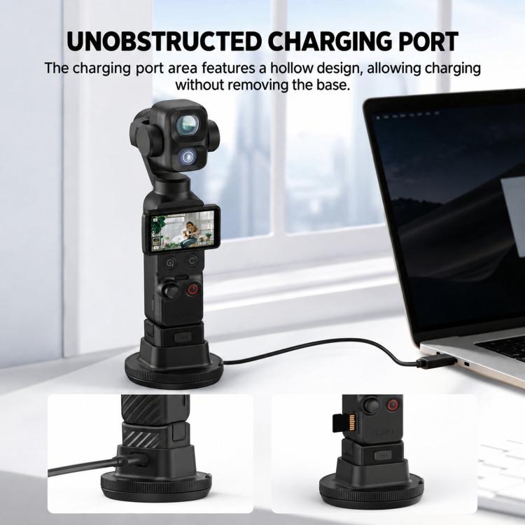 For DJI Osmo Pocket 3 / 4P BRDRC Rotatable Adhesive Car Mount — view 6