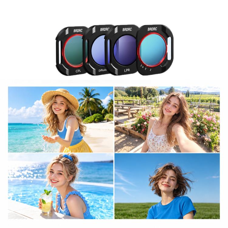 For Insta360 Luna Pro BRDRC Lens Protective Filter Accessory — CPL + Black Mist + Adjustable VND Filter