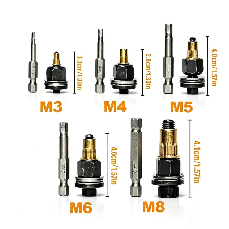 Metric Rivet Nut Mandrel Kit Threaded Insert Rivnut Assortment Set