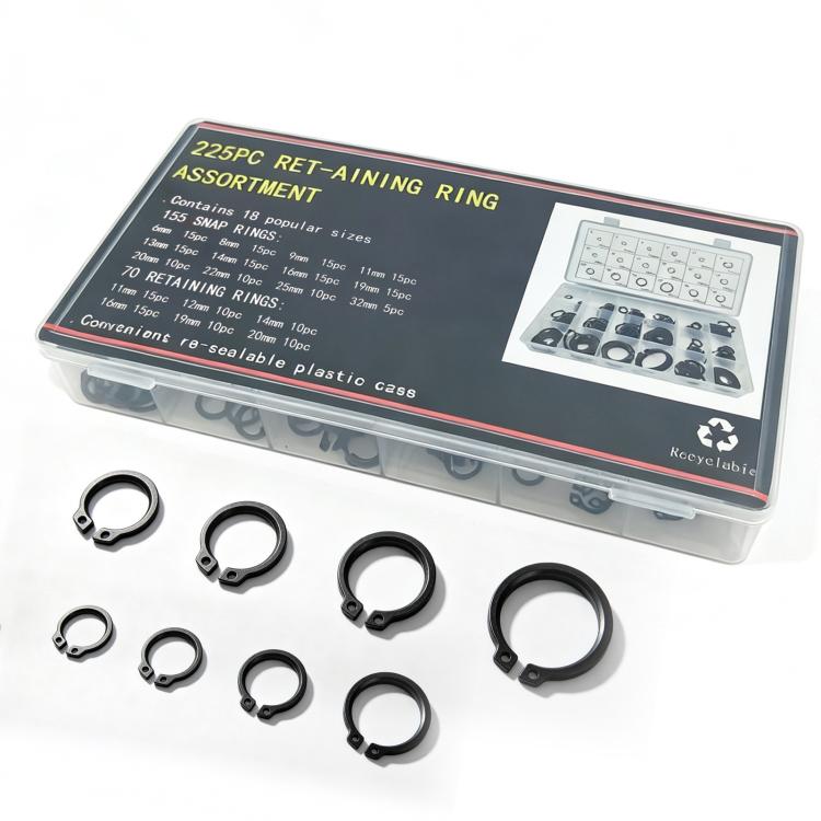 225 PCS/Box Snap Ring Assortment Kit Metric Internal External C-Clips 6mm-32mm