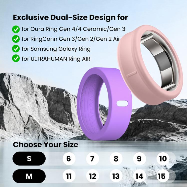 4 PCS/Box AhaStyle WG207 Silicone Finger Ring Cover, For Oura Ring Gen 4 / 4 Ceramic / Gen 3