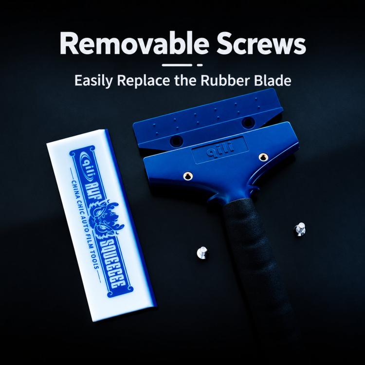 qili Car Window Tinting Tool Double-Layer Rigid Rubber Strip Widened Beef-Tendon Squeegee