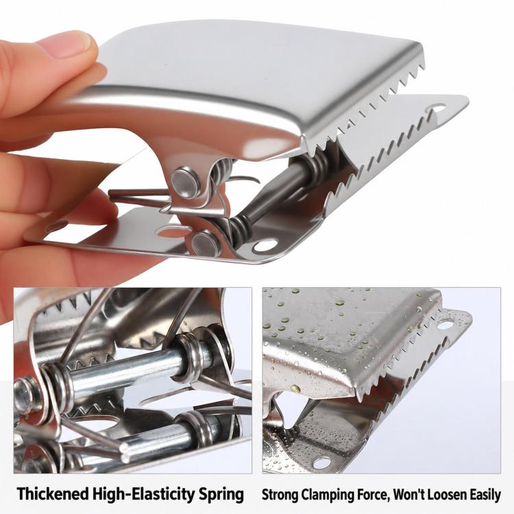 Stainless Steel Fish Fillet Clamp for Cutting Board Fish Tail Cleaning Gripper